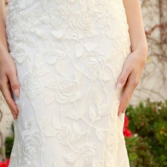 Off shoulder lace White wedding dress evening bridal gown - Picture 3 of 7